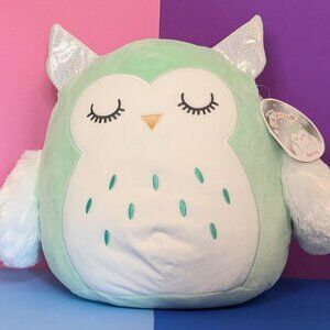 Petrina the Owl 12" mint green Squishmallow.NWT